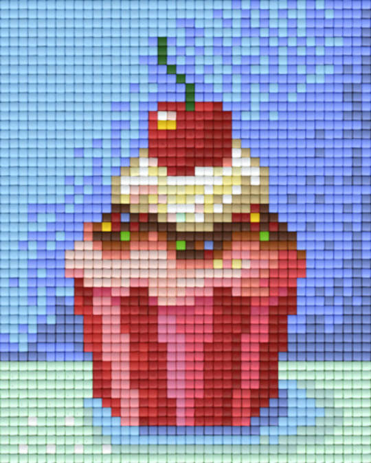 Cupcake - 1 [One] Baseplate Pixelhobby Mini-mosaic Art Kit